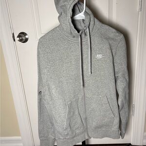Nike Men's Zip-Up Gray Sweater